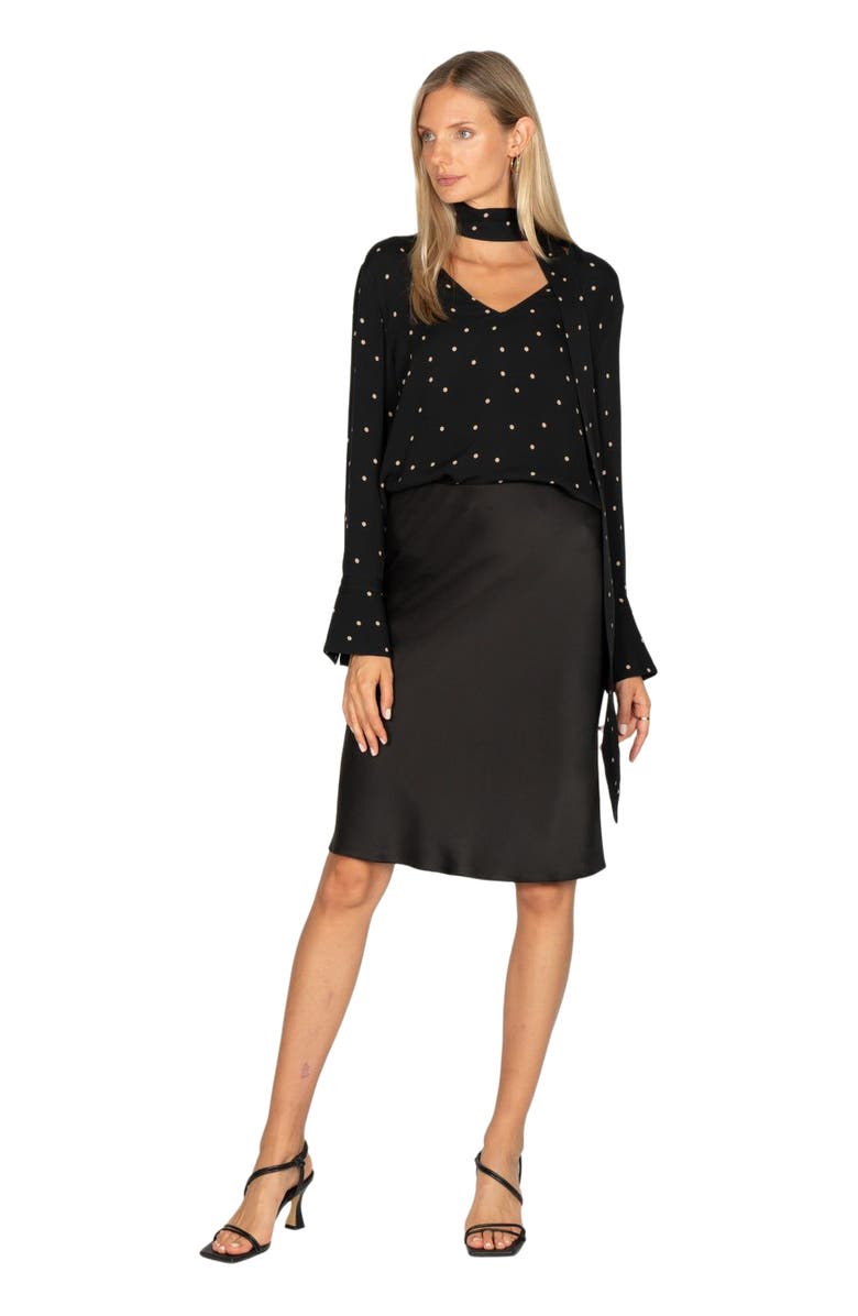 SECRET MISSION Rhiannon Blouse, Alternate, color, Black Polka Dot