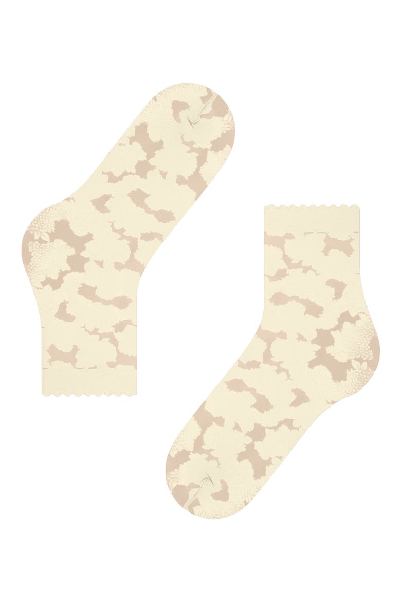 Hydrangea 20 Denier Dress Socks, Alternate, color, OFF-WHITE
