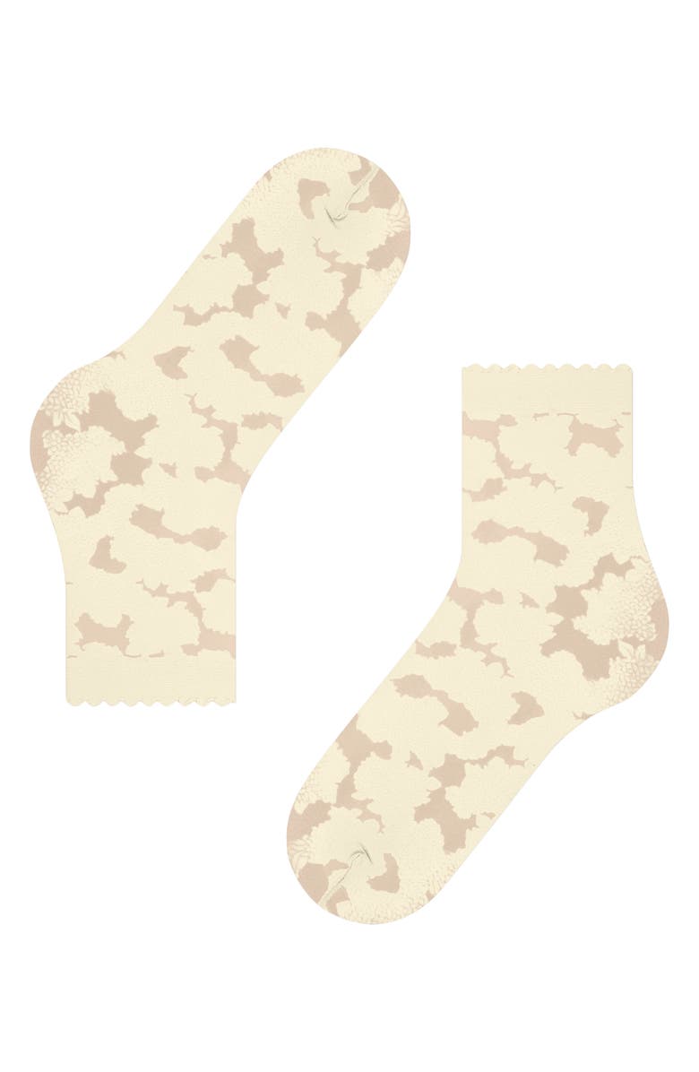 Falke Hydrangea 20 Denier Dress Socks, Alternate, color, Off-White