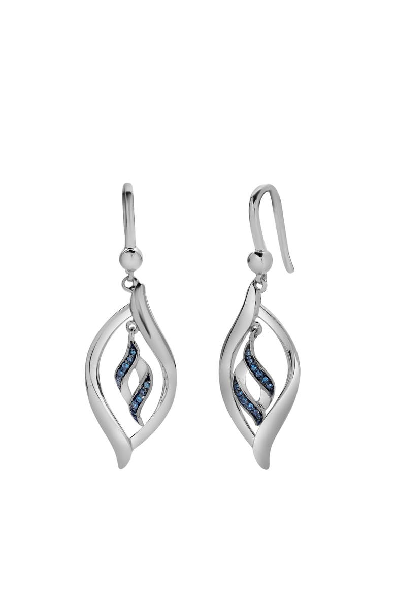 LuvMyJewelry Aurelia Sterling Silver 0.10 Ct Diamond Dangle Earrings, Main, color, 925 Sterling Silver