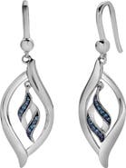 LuvMyJewelry Aurelia Sterling Silver 0.10 Ct Diamond Dangle Earrings