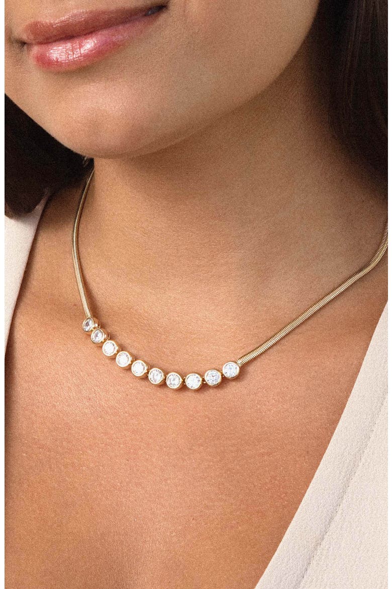 Crystal Choker Necklace, Alternate, color, GOLD
