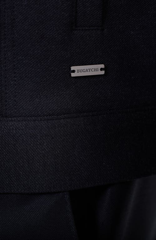 Bugatchi Knit Trucker Jacket In Black