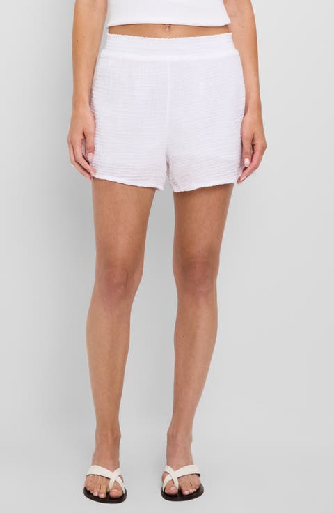 Alva Smocked Gauze Shorts