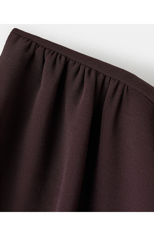 Mango Asymmetric Wide Leg Jumpsuit In Brown