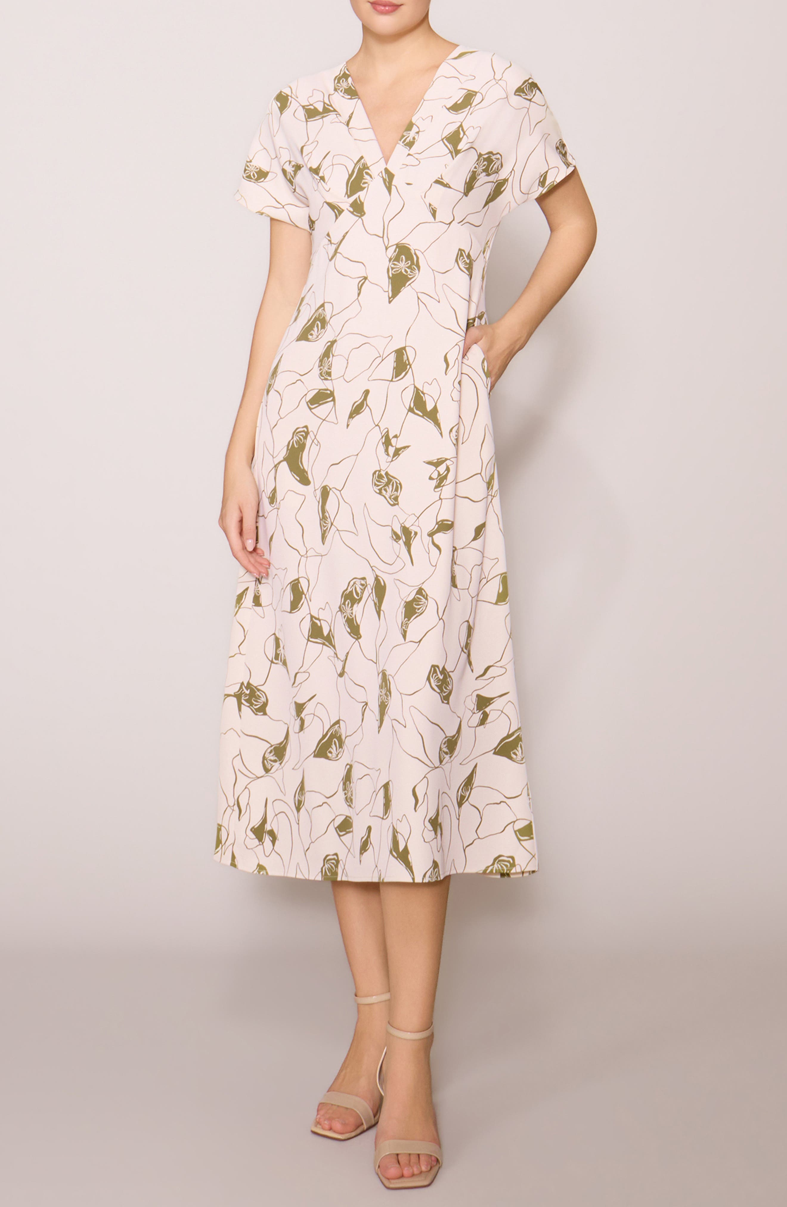 selected BONE/ GREEN FLORAL