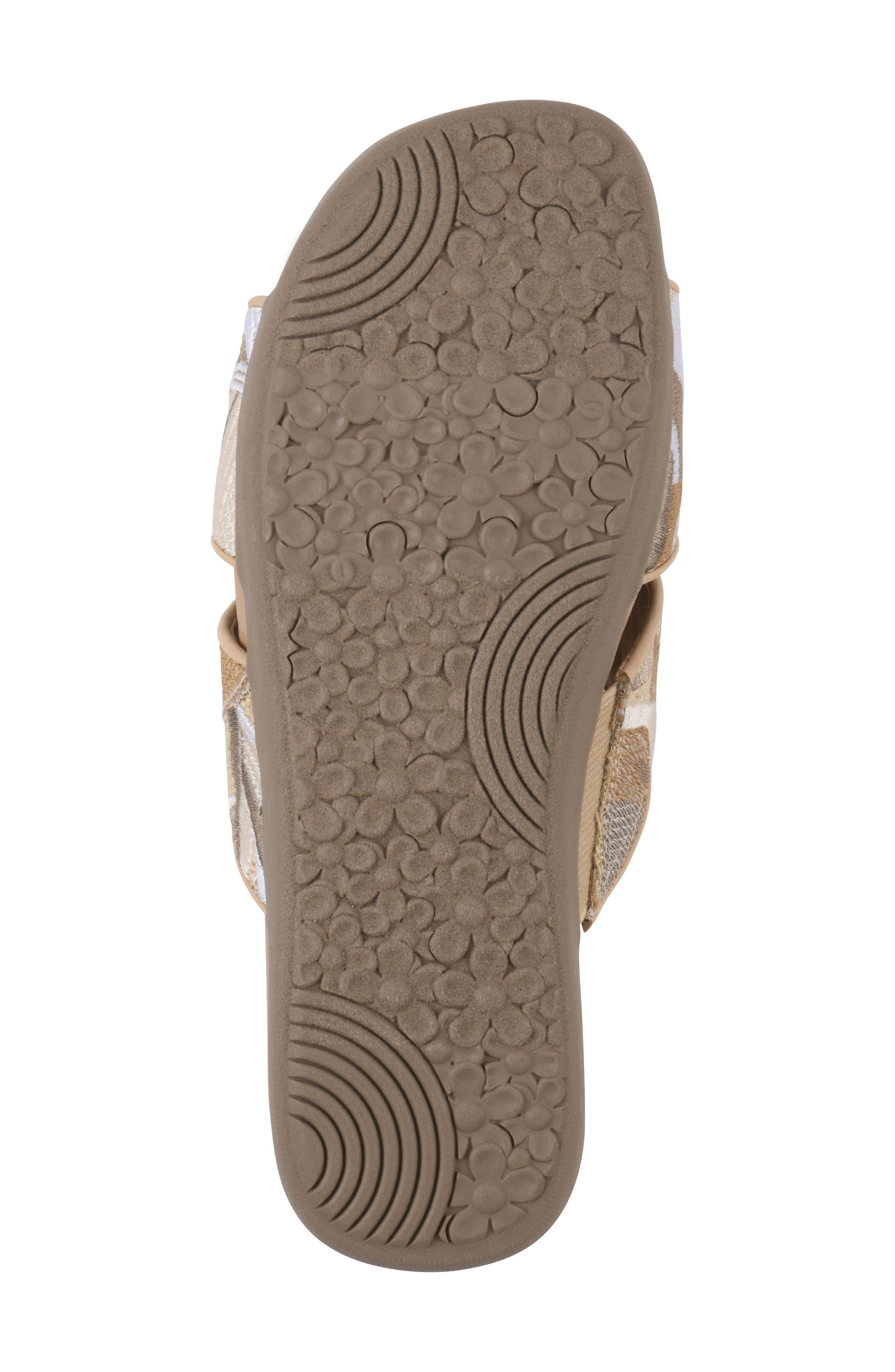 CLIFFS BY WHITE MOUNTAIN Frankly Slide Sandal, Alternate, color, Natural/ Multi/ Raffia