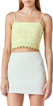 Endless Rose Lace Crop Cotton & Linen Camisole