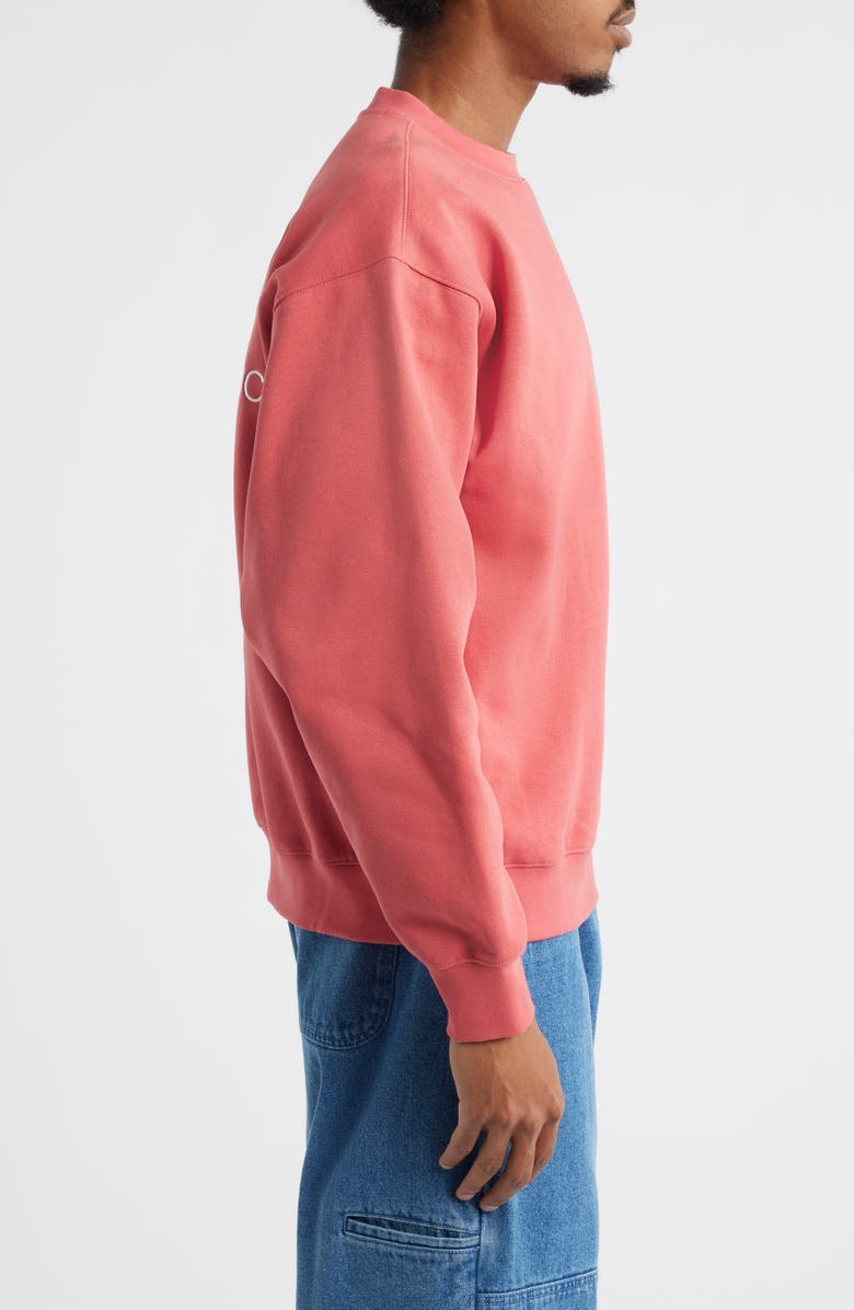 Obey Sound and Resistance Embroidered Sweatshirt, Alternate, color, Mineral Red