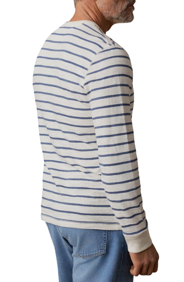 Faherty Sunwashed Slub Organic Cotton Hoodie, Alternate, color, Ivory Dusk Breton Stripe