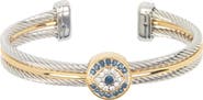Juvell Twisted Cable CZ Evil Eye Bracelet