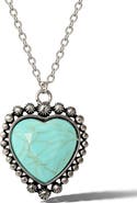 Jessica Simpson Blue Heart Necklace