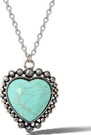 Jessica Simpson Blue Heart Necklace
