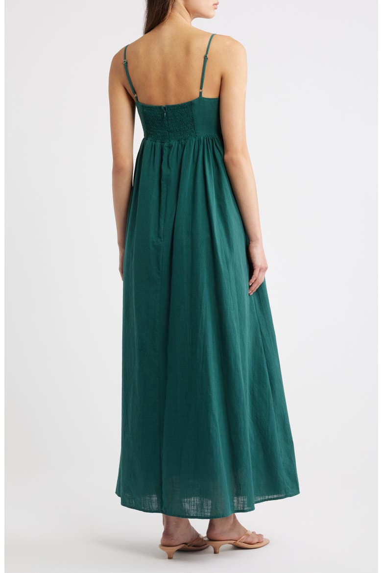 Odessa Cotton Maxi Sundress, Alternate, color, FOREST GREEN