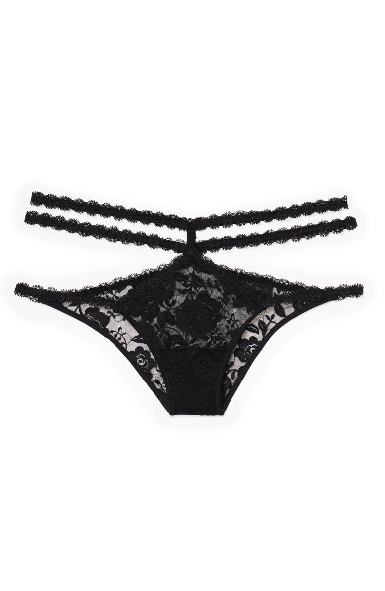 Adore Me Marcia Cheeky Panties, Alternate, color, Black