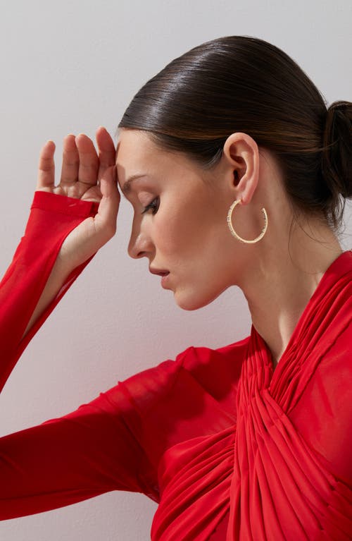 NADRI NADRI DELPHINE CUBIC CIRZONIA HOOP EARRINGS