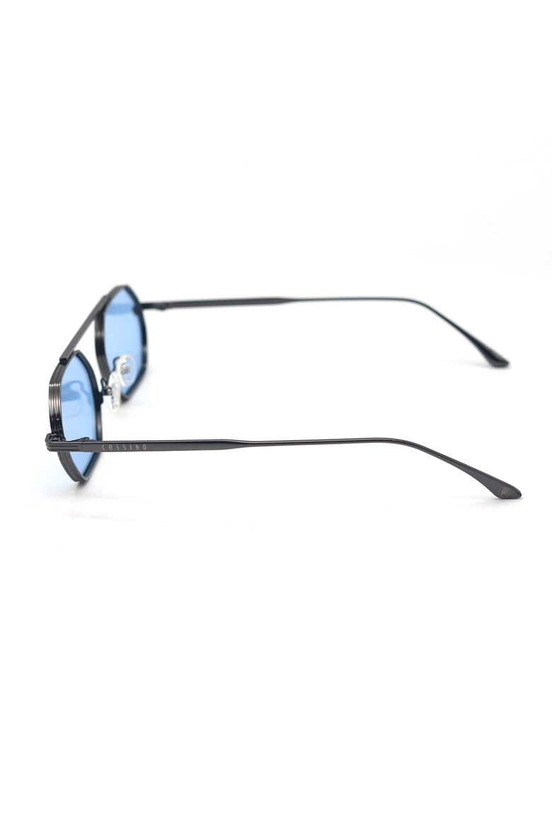 Magari 51mm Metal Frame Sunglasses, Alternate, color, Blue