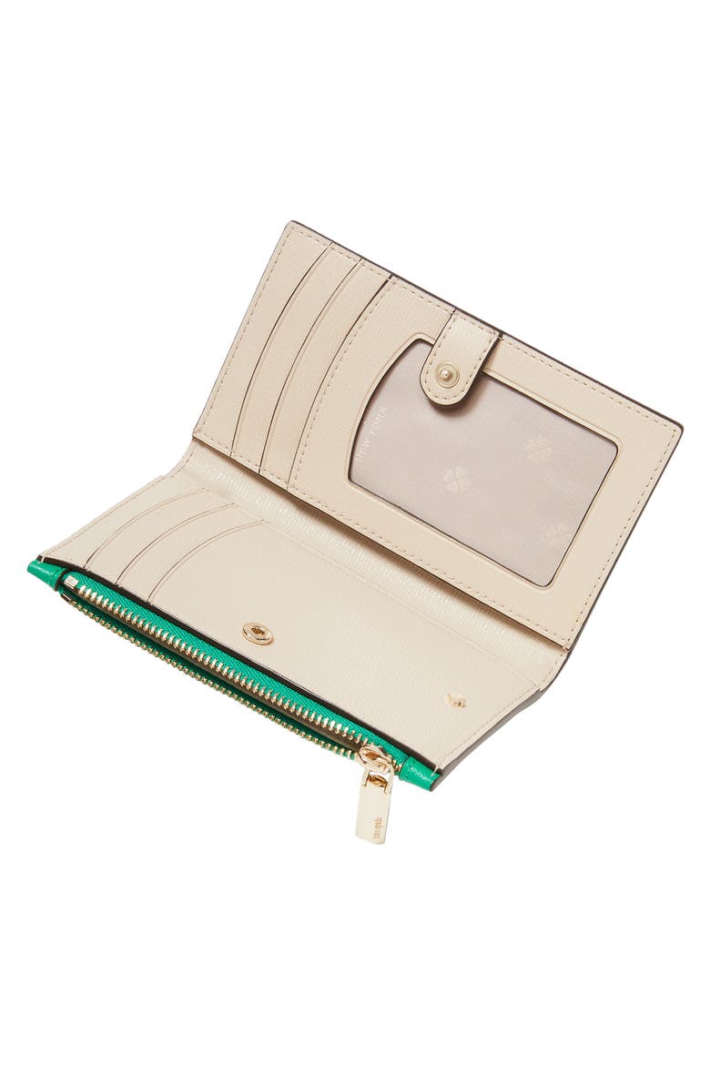 small spencer slim leather bifold wallet, Alternate, color, YUCCA