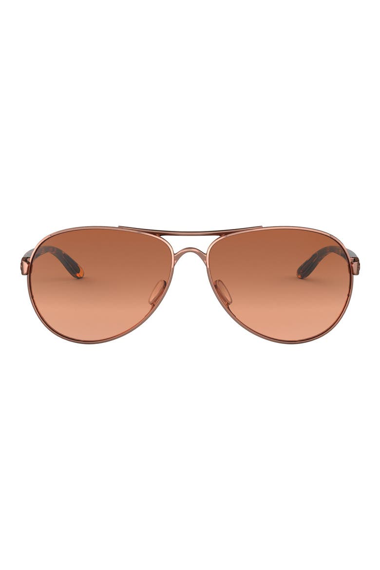 'Feedback' 59mm Sunglasses, Main, color, ROSE GOLD
