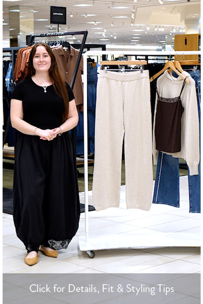 Billie High Waist Wide Leg Cotton Sweater Pants video