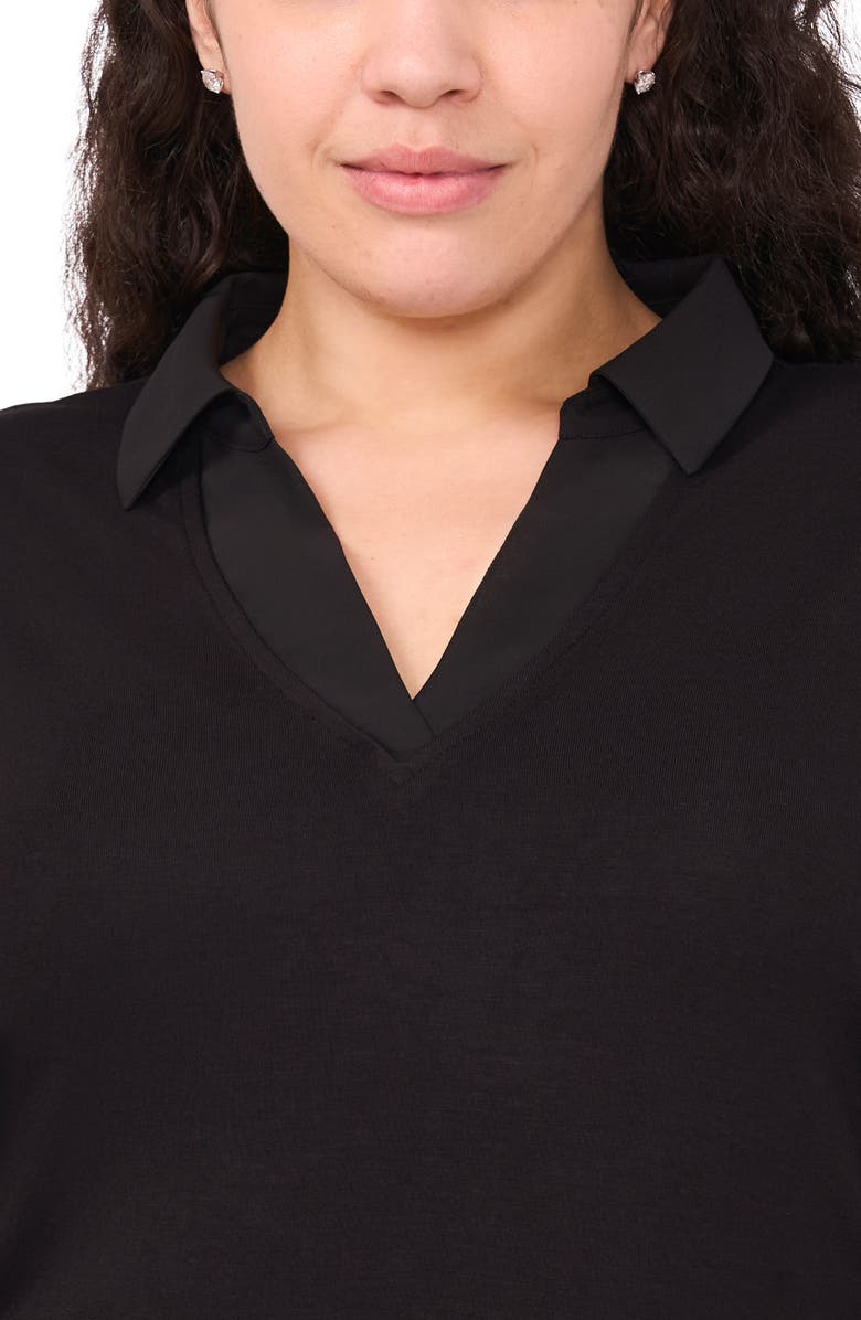 Halogen<sup>®</sup> Layered Look Sweater Vest, Alternate, color, Rich Black