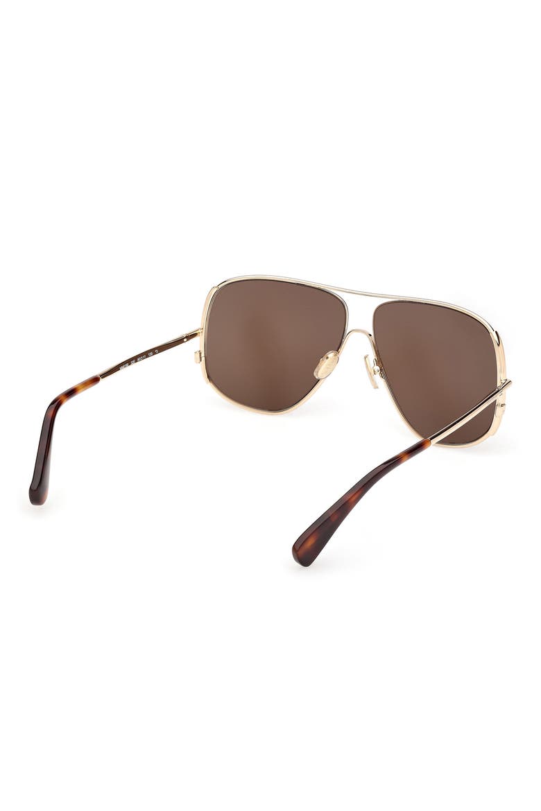 60mm Pilot Sunglasses, Alternate, color, GOLD / BLONDE HAVANA / BROWN