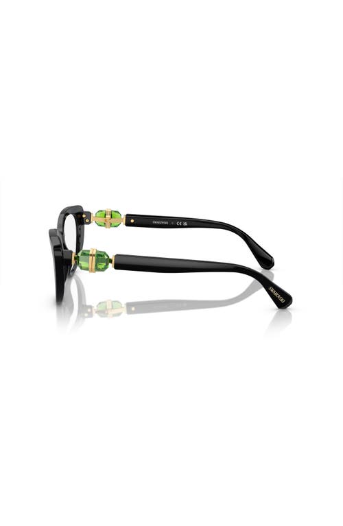 Swarovski 53mm Cat Eye Optical Glasses In Black