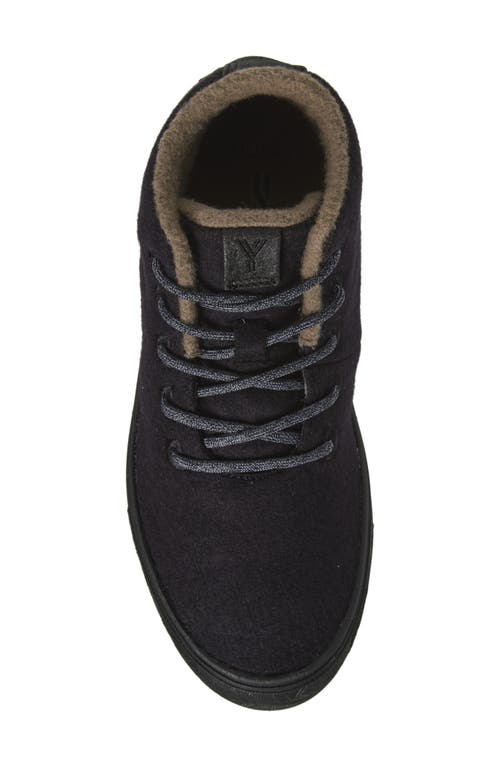 Yy Nation Alto Water Resistant Wool Blend High Top Sneaker In Black/black