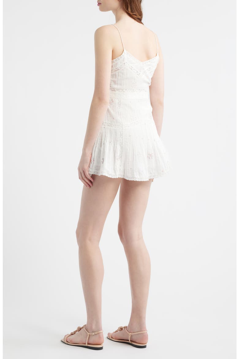 Sibelle Lace Cotton Minidress, Alternate, color, SUN BLEACHED MEADOW