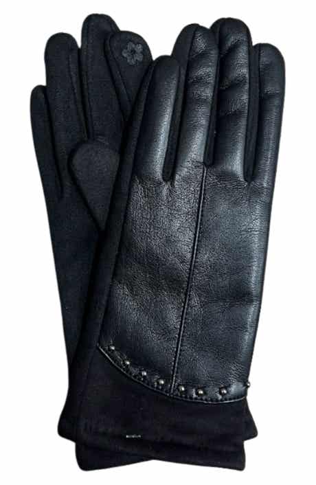 MARCUS ADLER Studded Faux Leather Touchscreen Compatible Gloves