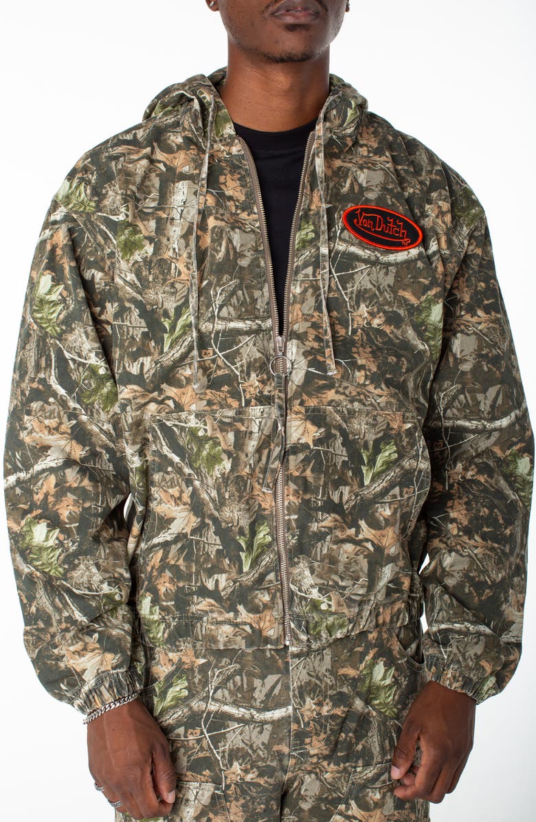 Von Dutch Camo Zip Invaders Hoodie, Main, color, In The Woods