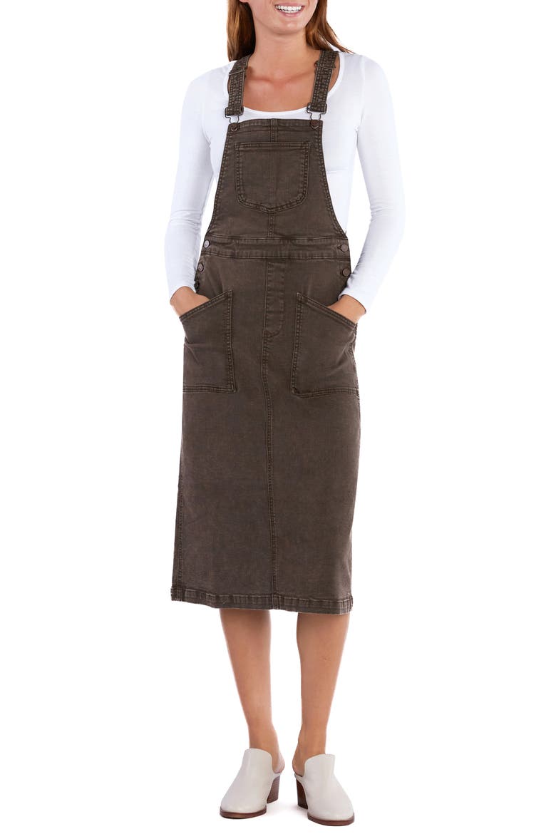 Estelle Denim Dress, Main, color, BROWN DENIM