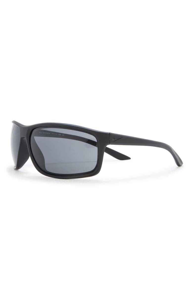 Adrenaline 66mm Rectangular Sunglasses, Alternate, color, MATTE BLACK/ BLACK/ DARK GREY