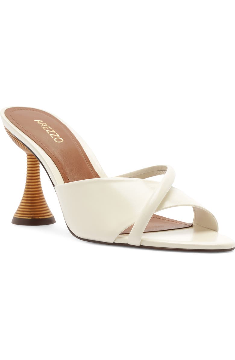 Arezzo Luca High Pointed Toe Slide Sandal, Main, color, Crema White