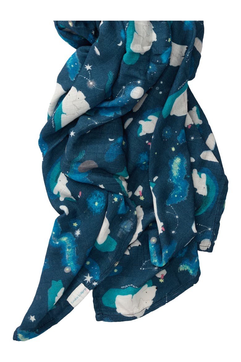 Muslin Swaddle Blanket, Alternate, color, STARGAZING BEARS