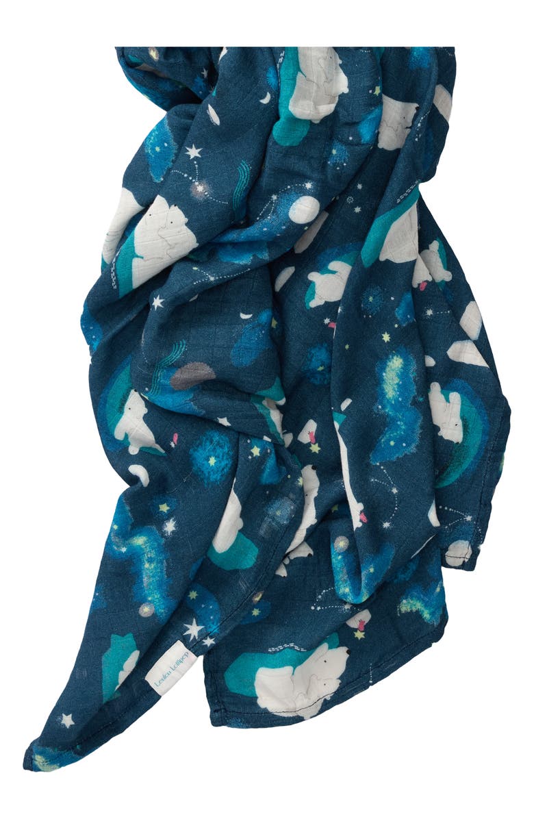 Loulou Lollipop Muslin Swaddle Blanket, Alternate, color, Stargazing Bears
