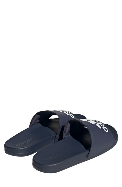 Adidas Originals Adidas Adilette Comfort Slide Sandal In Navy/white/navy