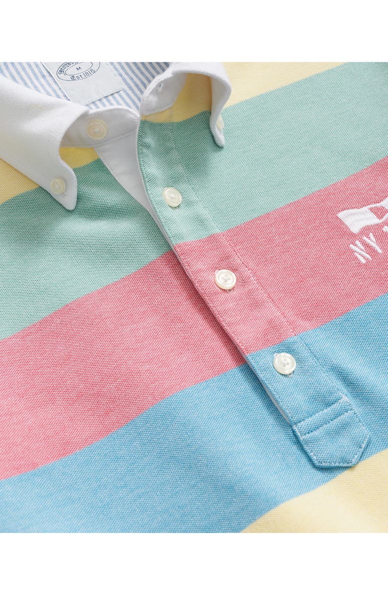 Brooks Brothers Stripe Cotton Stretch Oxford Button-Down Polo, Alternate, color, 