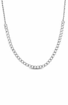 Sterling Silver 1.5mm Rope & 3mm Curb Chain Necklace