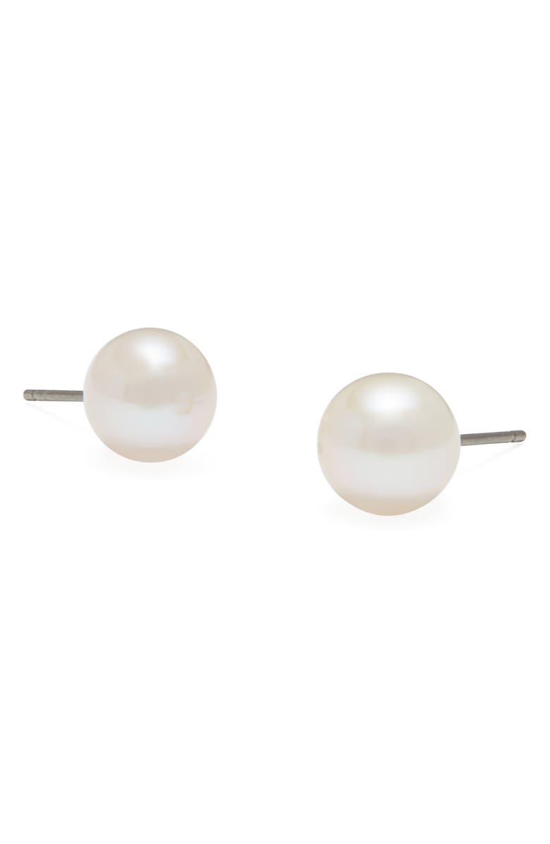 Tory Burch Reversible Cultured Pearl Earrings, Alternate, color,