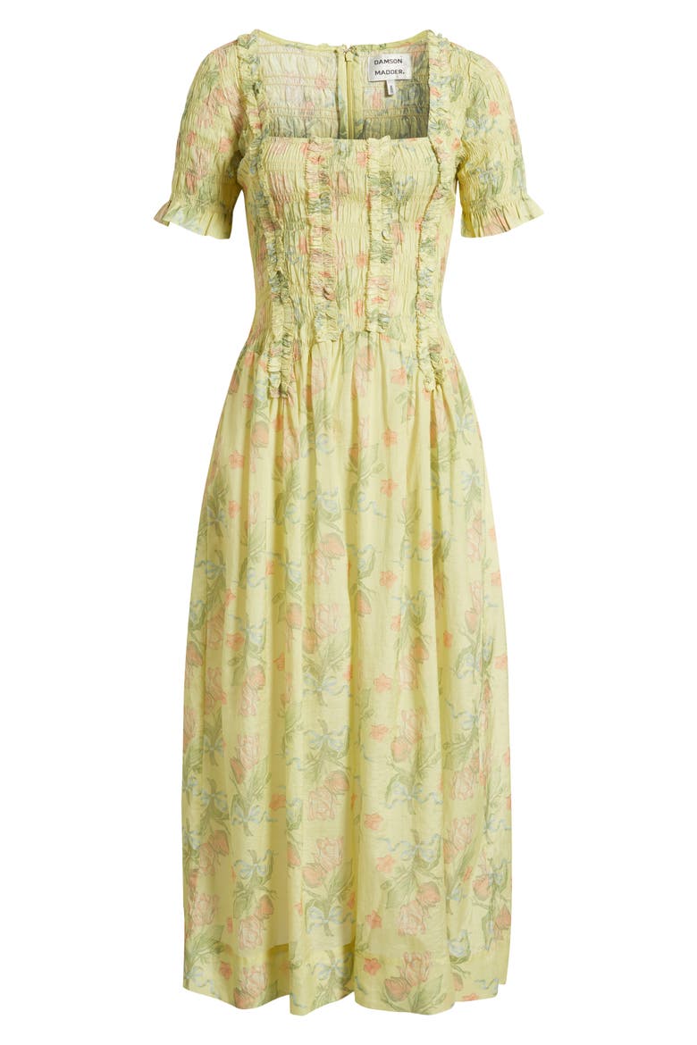 Raphaela Floral Midi Dress, Alternate, color, OLIVE