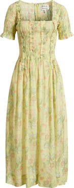 Damson Madder Raphaela Floral Midi Dress