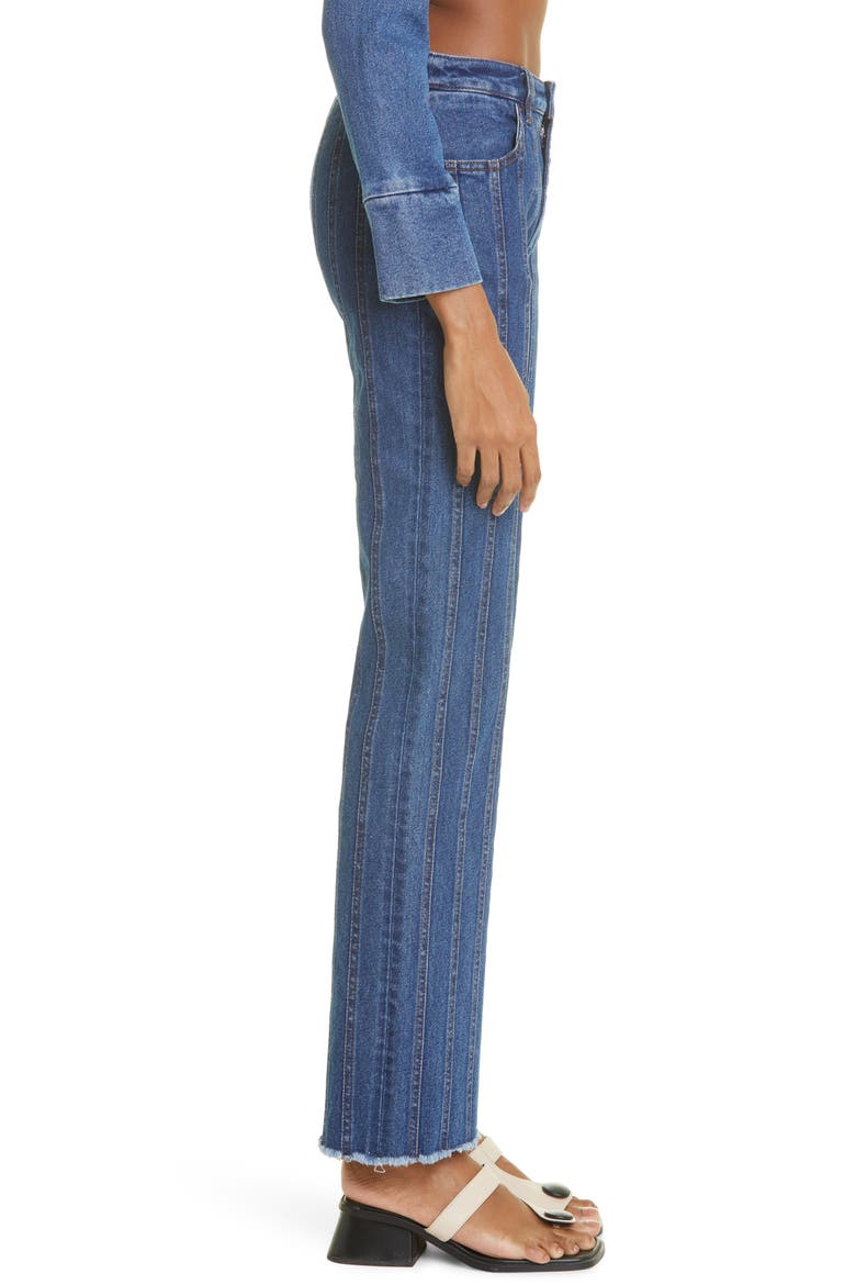 Valentin Seamed Straight Leg Jeans, Alternate, color, DENIM