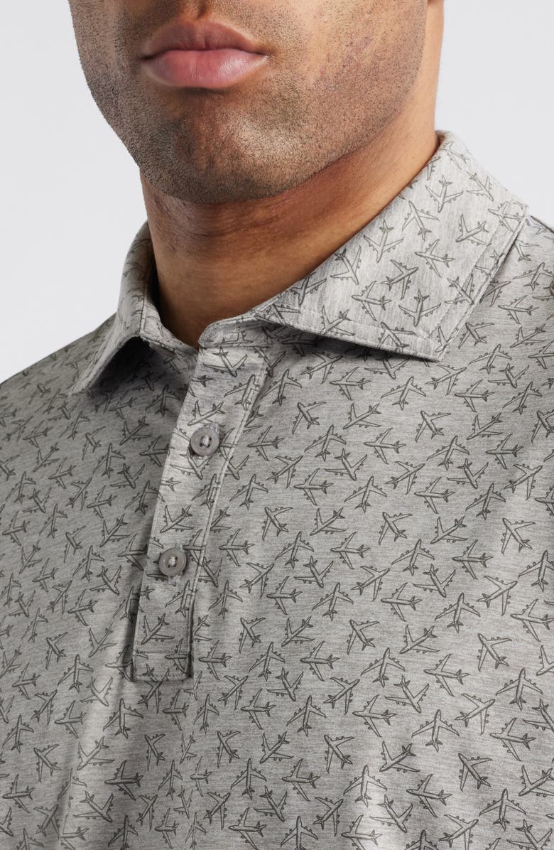 Johnston & Murphy XC4<sup>®</sup> + Cool Degree<sup>™</sup> Performance Golf Polo, Alternate, color, Airplane/ Light Gray