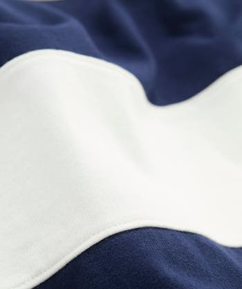 Pieced Stripe Organic Cotton Rugby Shirt