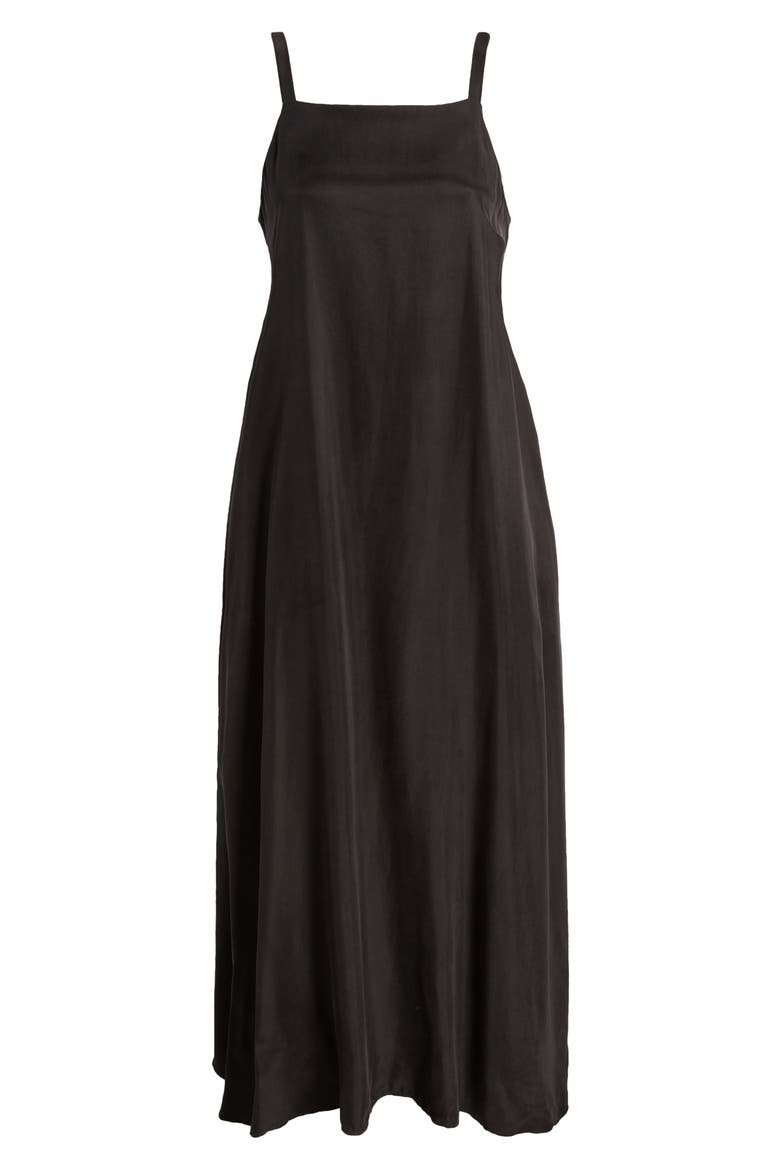 Pocket A-Line Maxi Dress, Alternate, color, BLACK
