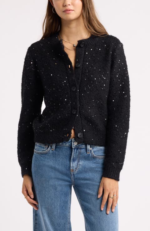 Sequin Bouclé Cardigan