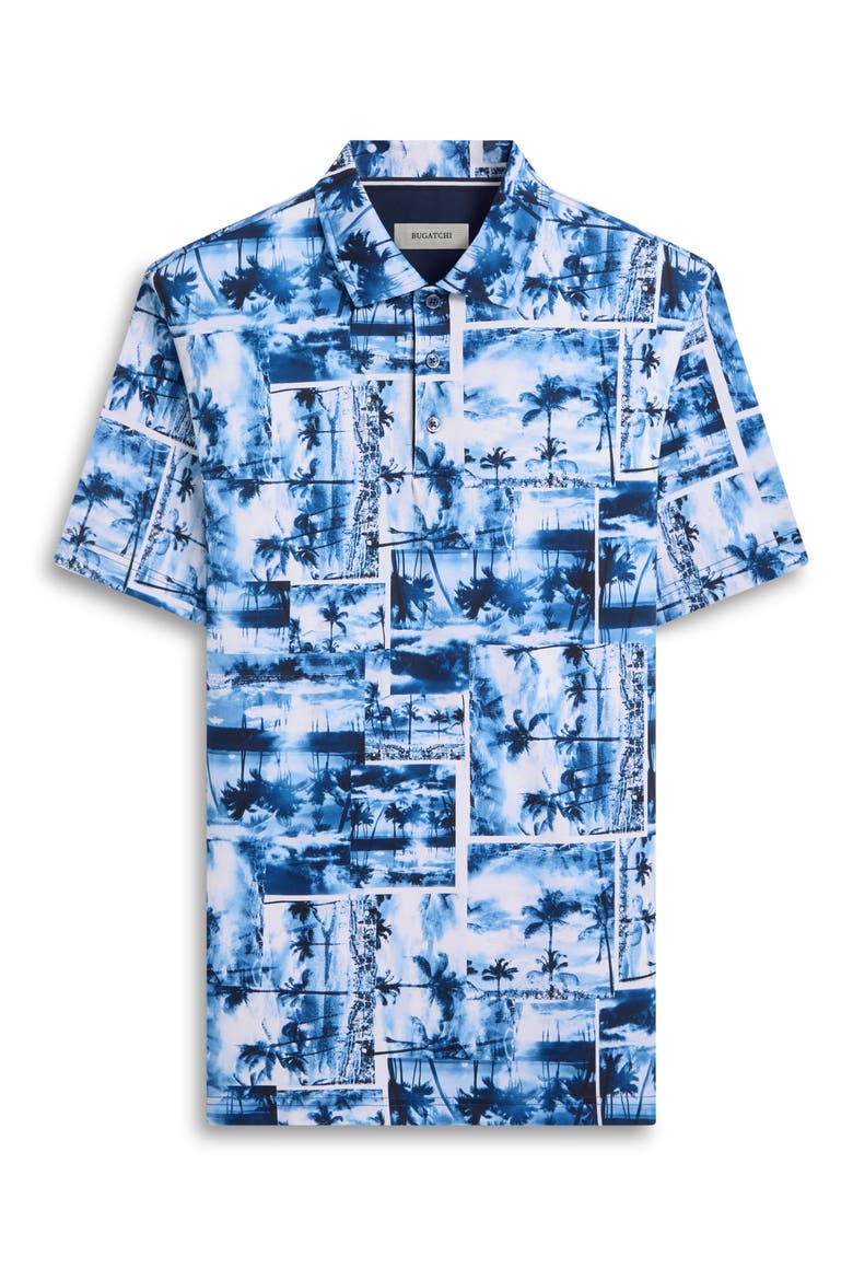 Hendrix Digital Tropical Print Pima Cotton Polo, Alternate, color, CLASSIC BLUE