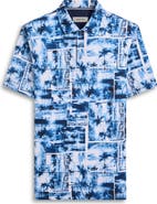 Bugatchi Hendrix Digital Tropical Print Pima Cotton Polo