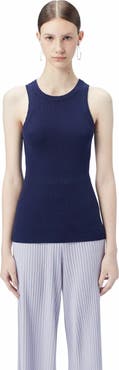 GOBI Mongolian Cashmere Ribbed Cotton Silk Cashmere Blend Tank Top